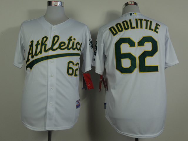 Men Oakland Athletics #62 Doolittle White MLB Jerseys